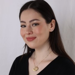 24K Yellow Gold Plated Hebrew Name Rings Mom Necklace (Up to 5 Names)