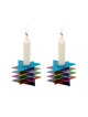 Yair Emanuel Shabbat Candlesticks Stacked Triangle S... | Candlesticks