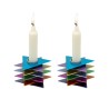 Yair Emanuel Shabbat Candlesticks Stacked Triangle S... | Candlesticks