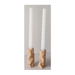 Graciela Noemi Handcrafted Origami Shabbat Candlesticks D... | Judaica
