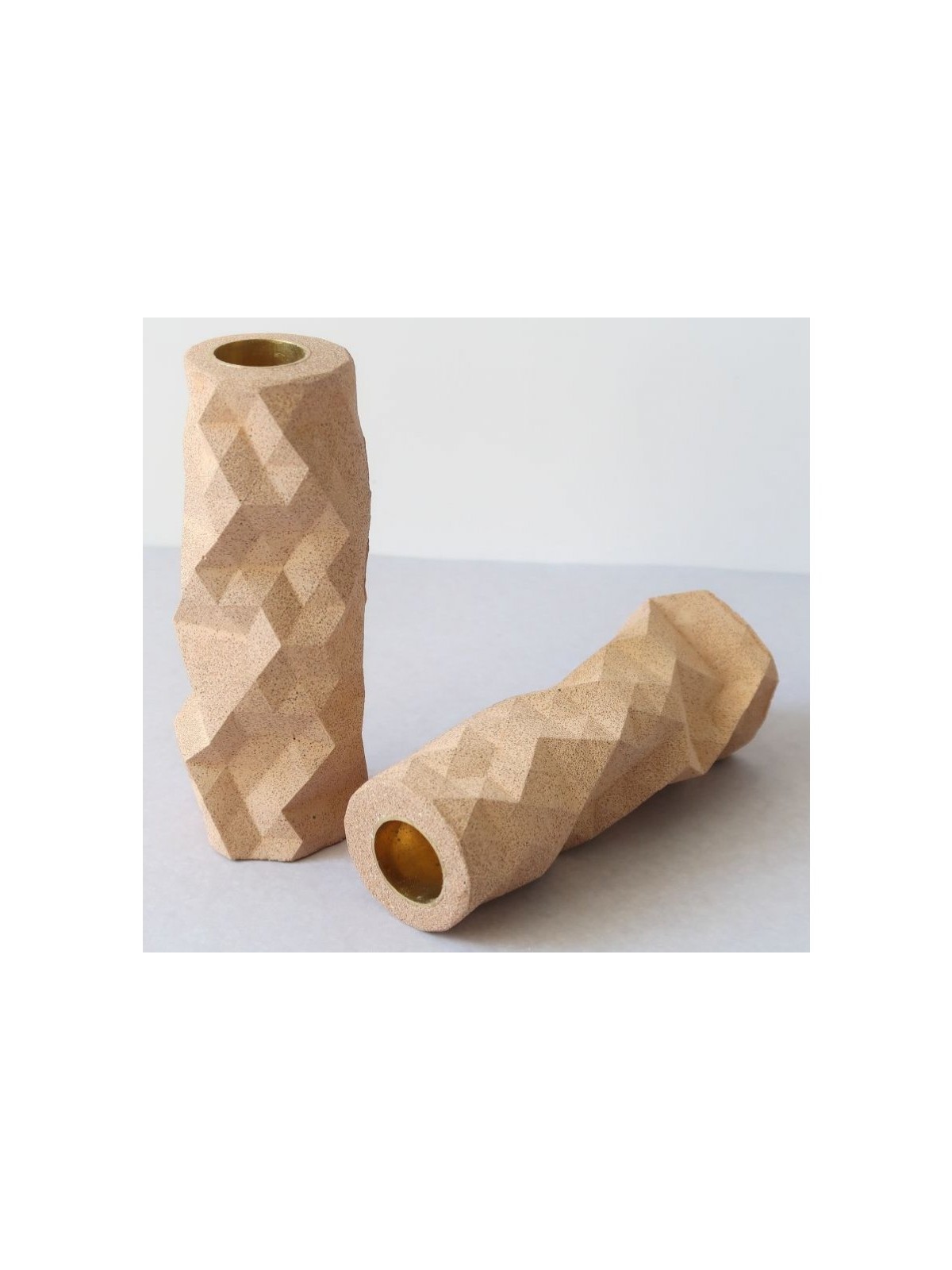 Graciela Noemi Handcrafted Origami Shabbat Candlesticks D... | Judaica