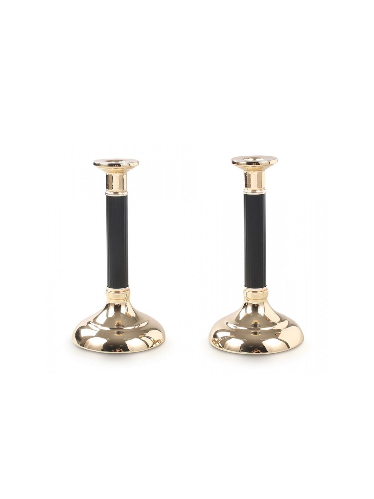 Stainless Steel Gold Candlesticks Black Stem ... | Modern Candlesticks