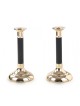 Stainless Steel Gold Candlesticks Black Stem ... | Modern Candlesticks