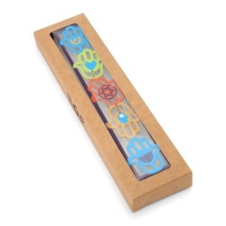 Dorit Judaica Large Acrylic Mezuzah Case With Colorful Hamsa Design
