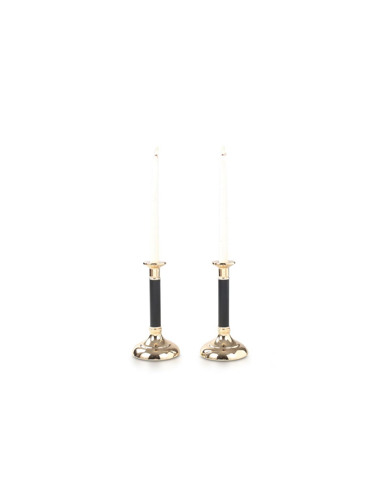 Stainless Steel Gold Candlesticks Black Stem ... | Modern Candlesticks