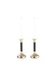 Stainless Steel Gold Candlesticks Black Stem ... | Modern Candlesticks