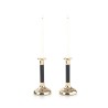 Stainless Steel Gold Candlesticks Black Stem ... | Modern Candlesticks