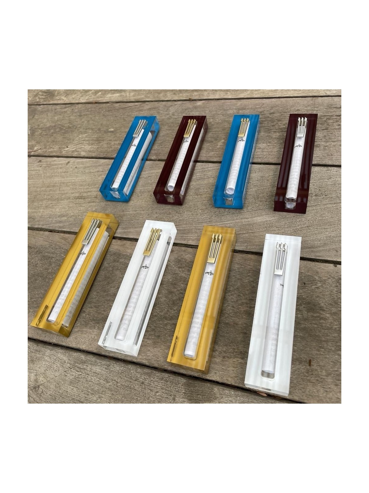 Dorit Judaica Colored Plexiglass Mezuzah Display Case