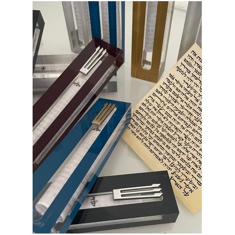 Dorit Judaica Colored Plexiglass Mezuzah Display Case