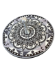 Dorit Judaica Large Floral Mandala & Crystal Stone Wooden Dreidel