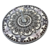 Dorit Judaica Large Floral Mandala & Crystal Stone Wooden Dreidel