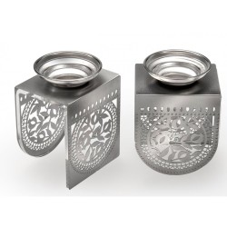 Dorit Judaica Pomegranate Design Candlesticks Small | Shabbat by Dorit