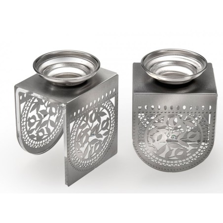 Dorit Judaica Pomegranate Design Candlesticks Small | Shabbat by Dorit