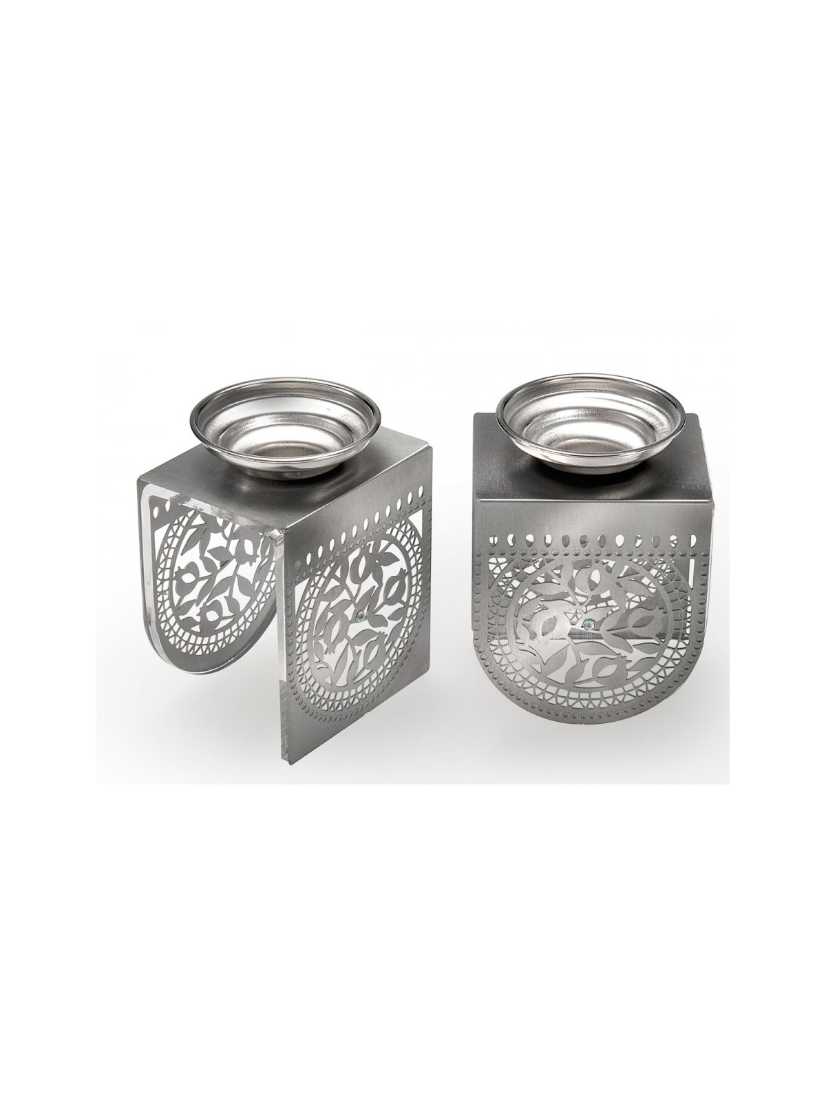 Dorit Judaica Pomegranate Design Candlesticks Small | Shabbat by Dorit