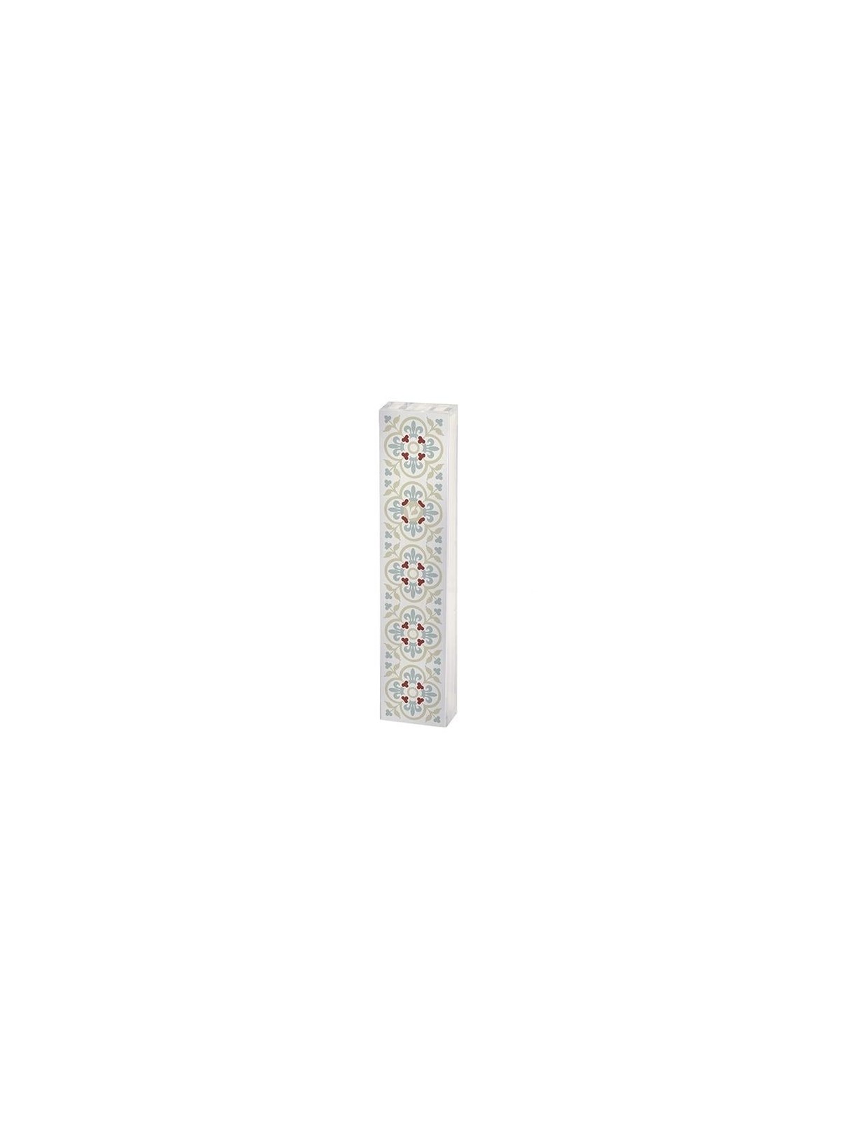 Dorit Judaica Acrylic Mezuzah Case with Aluminum Front - White & Beige