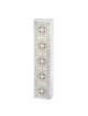 Dorit Judaica Acrylic Mezuzah Case with Aluminum Front - White & Beige