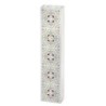 Dorit Judaica Acrylic Mezuzah Case with Aluminum Front - White & Beige
