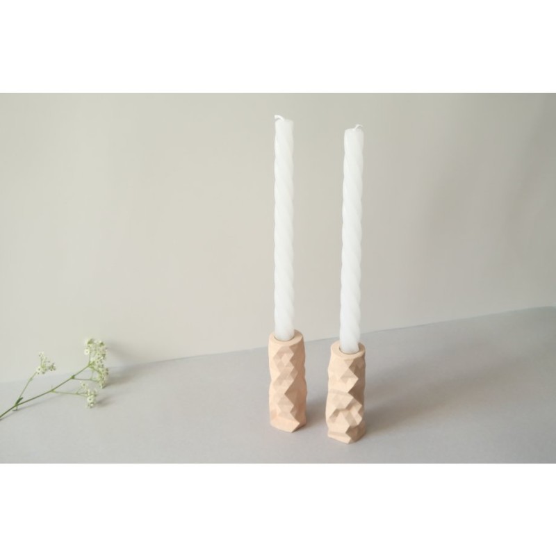 Graciela Noemi Handcrafted Origami Shabbat Candlesticks L... | Judaica