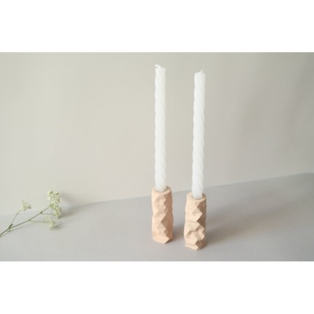 Graciela Noemi Handcrafted Origami Shabbat Candlesticks L... | Judaica
