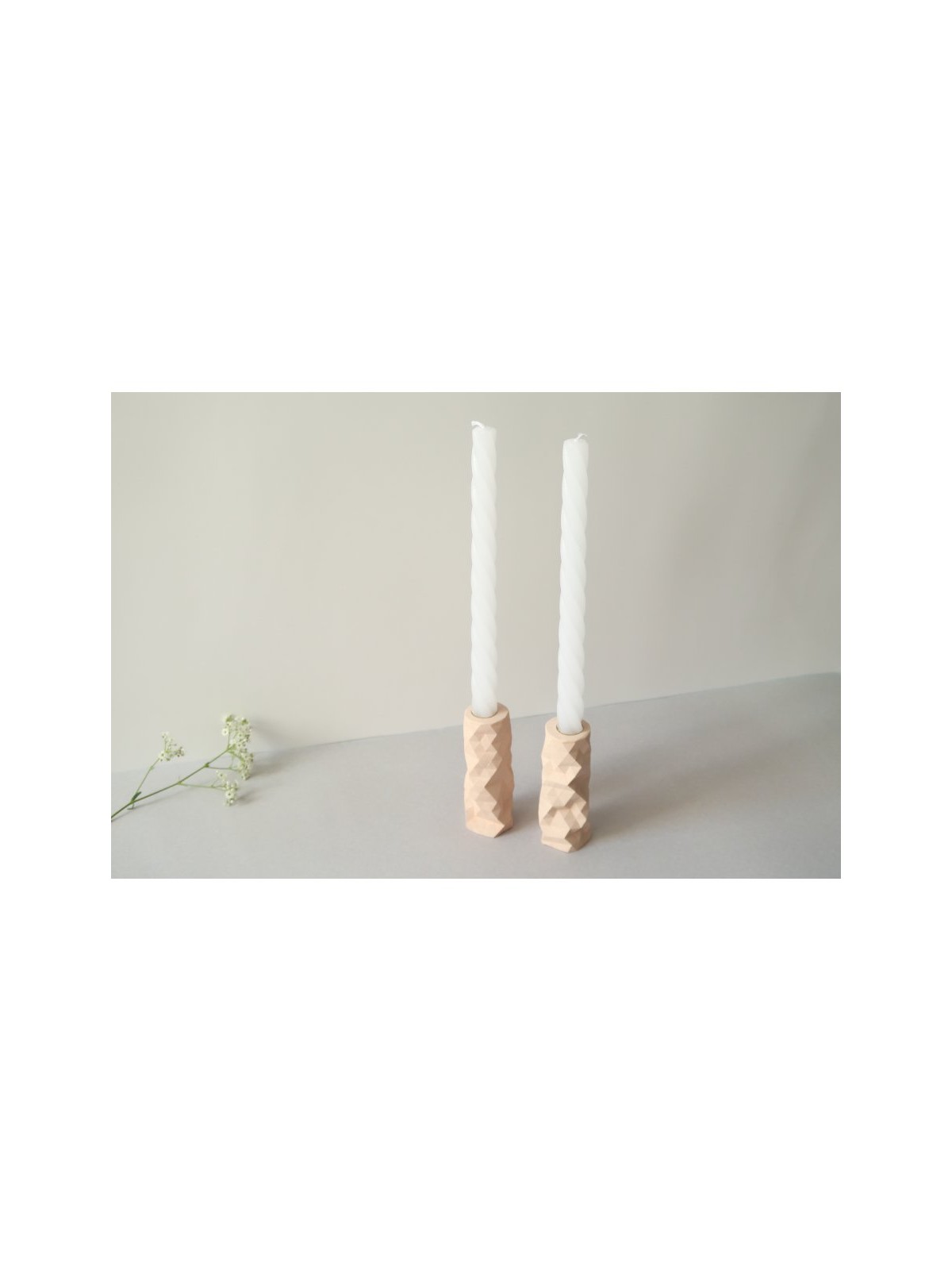 Graciela Noemi Handcrafted Origami Shabbat Candlesticks L... | Judaica