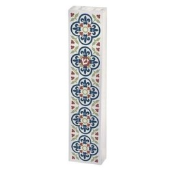 Dorit Judaica Acrylic Mezuzah Case with Aluminum Front - Flowers