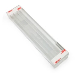 Dorit Judaica Acrylic Mezuzah Case with Aluminum Front - Flowers (Blue