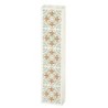 Dorit Judaica Acrylic Mezuzah Case with Aluminum Front - White Flowers