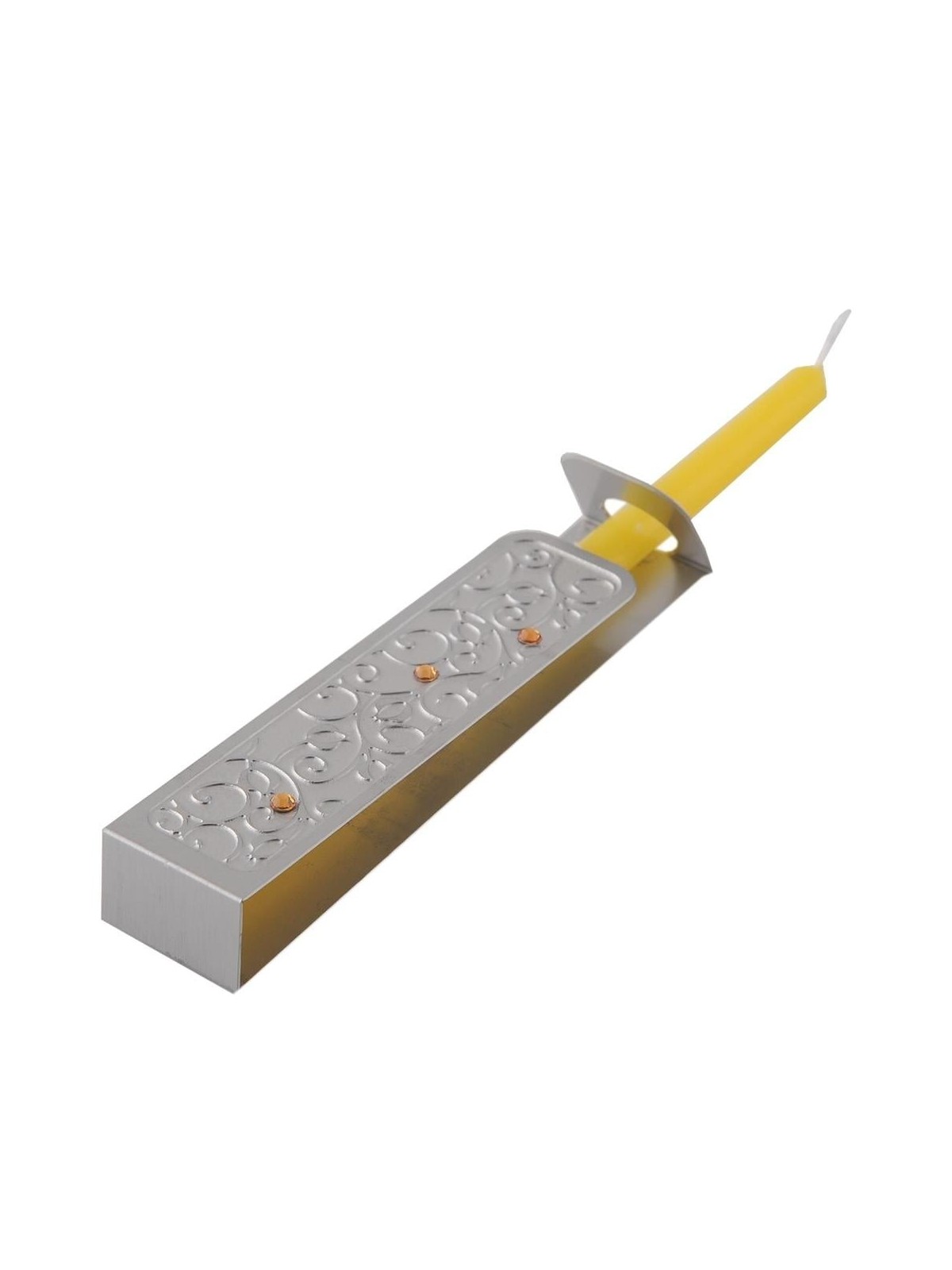 Dorit Judaica Stainless Steel & Swarovski Stones Candle Lighter - Smal
