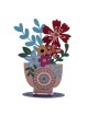 Dorit Judaica Colored Metal Standing Flower Pot - Multiple Blessings