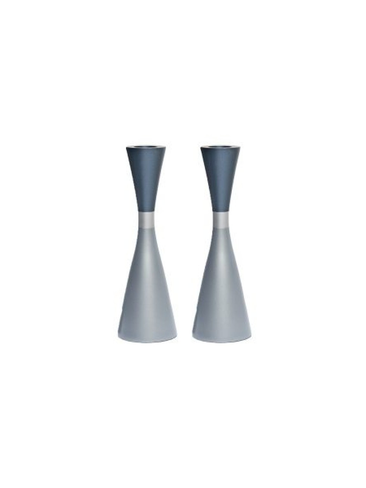 Yair Emanuel Large Cone Shaped Candlesticks with Ban... | Candlesticks