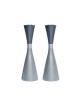 Yair Emanuel Large Cone Shaped Candlesticks with Ban... | Candlesticks