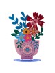 Dorit Judaica Colored Metal Standing Flower Pot - Multiple Blessings