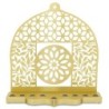 Dorit Judaica Mandala & Floral Pattern Aluminum Hanukkah Menorah