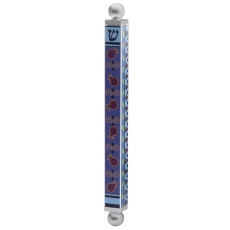 Dorit Judaica Pomegranates Mezuzah Case with Shin