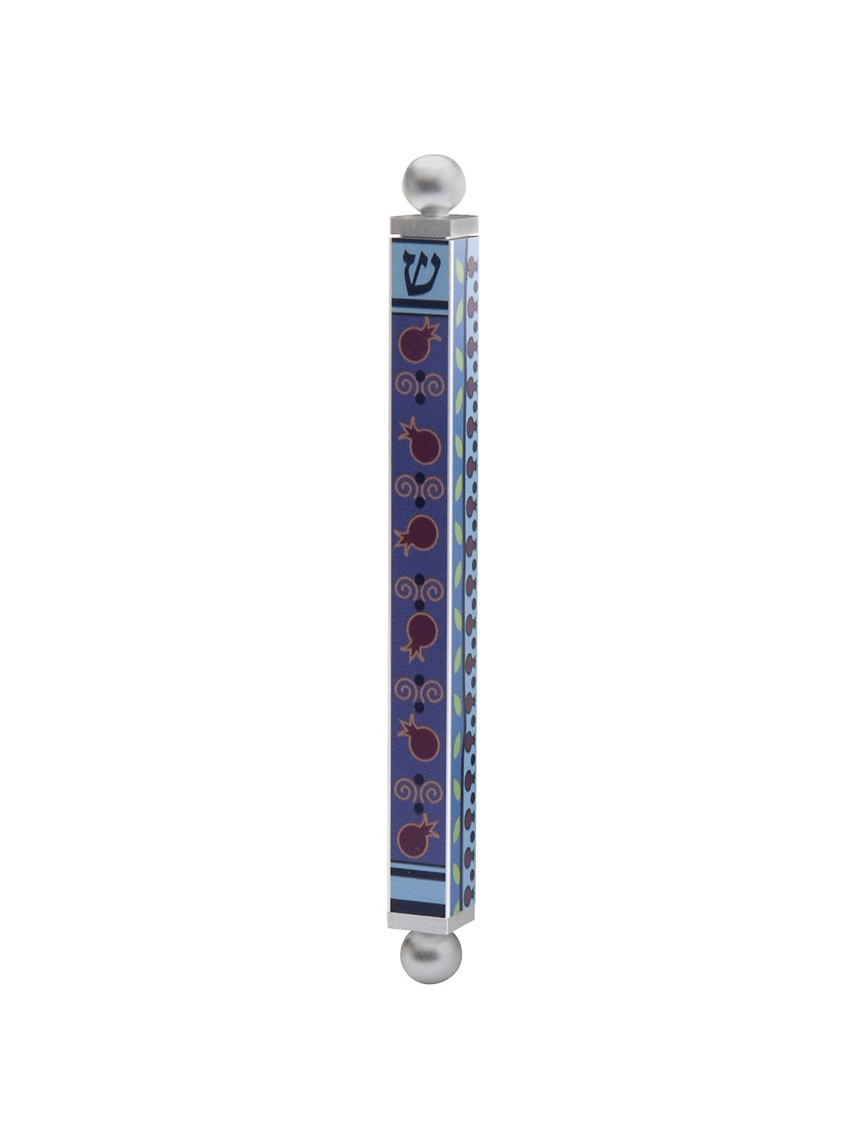 Dorit Judaica Pomegranates Mezuzah Case with Shin