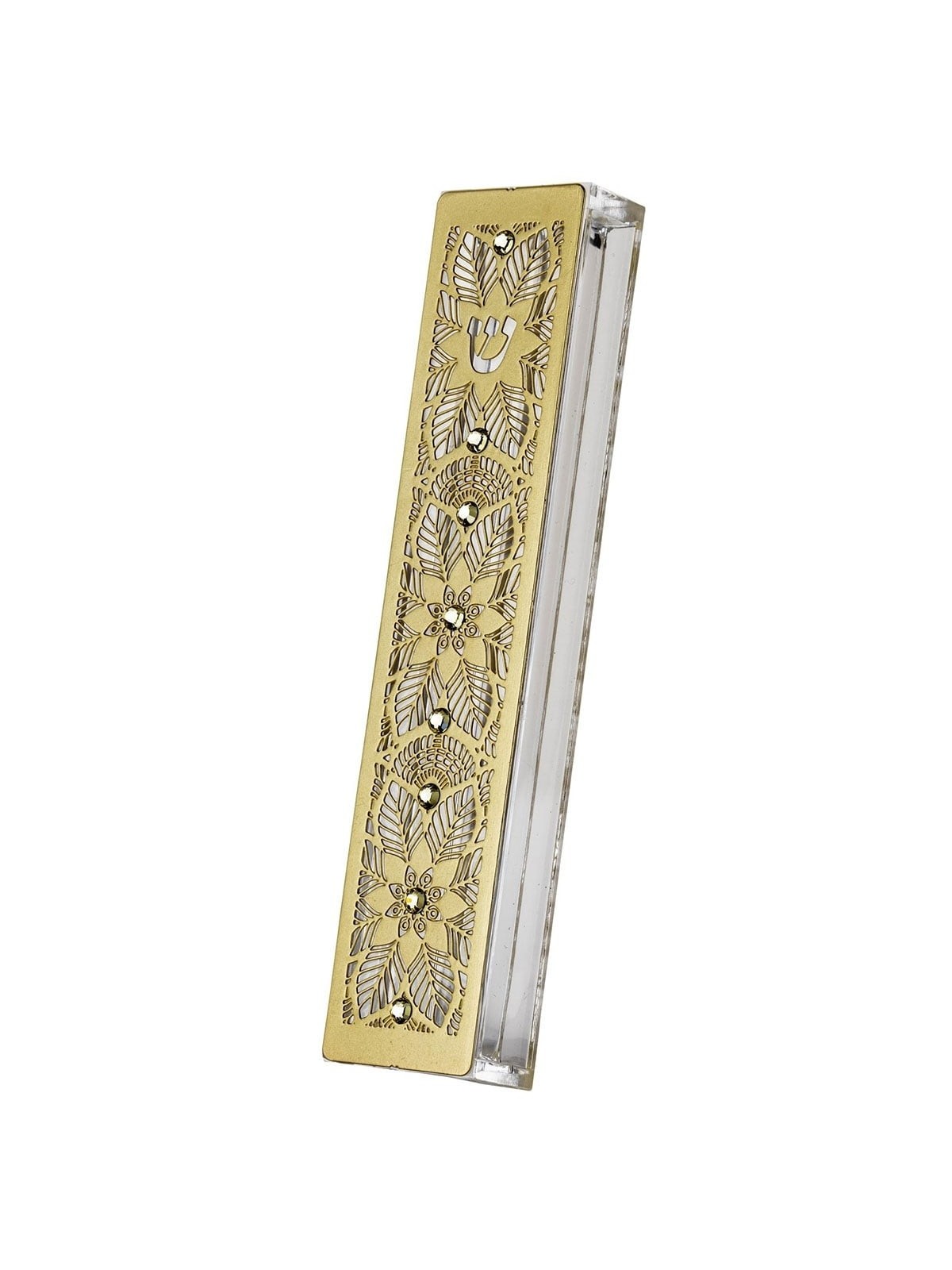 Dorit Judaica Gold-Plated Acrylic Mezuzah Case