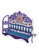 Dorit Judaica Metal Hanukkah Menorah With Pomegranates and Mandala Des