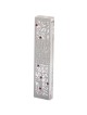Dorit Judaica Acrylic Mezuzah Case with Laser-Cut Steel and Swarovski