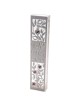 Dorit Judaica Acrylic Mezuzah Case with Laser-Cut Steel and Swarovski