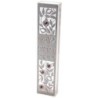 Dorit Judaica Acrylic Mezuzah Case with Laser-Cut Steel and Swarovski