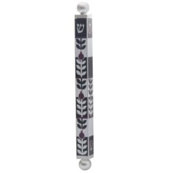 Dorit Judaica Pomegranate Leaves Mezuzah Case with Shin