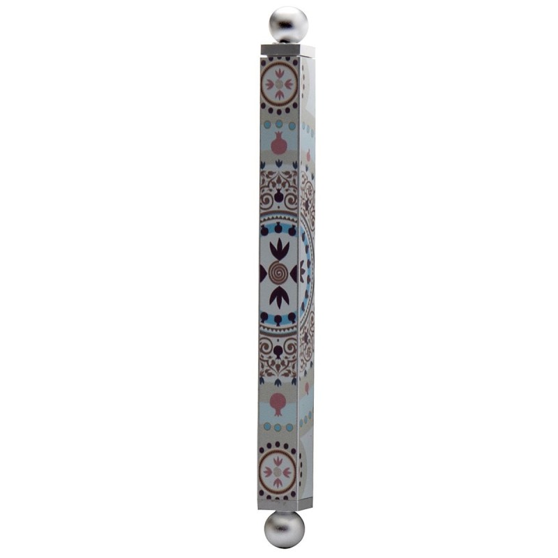 Dorit Judaica Floral Pomegranate Mandala Mezuzah
