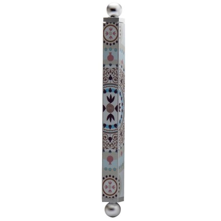 Dorit Judaica Floral Pomegranate Mandala Mezuzah