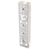 Dorit Judaica Acrylic Mezuzah Case with Laser-Cut Steel and Swarovski