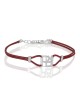Ahava (Love) Sterling Silver and Leather Bracelet