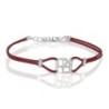 Ahava (Love) Sterling Silver and Leather Bracelet