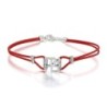 Ahava (Love) Sterling Silver and Leather Bracelet