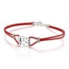 Ahava (Love) Sterling Silver and Leather Bracelet