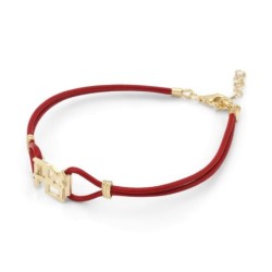 Ahava (Love) Sterling Silver and Leather Bracelet