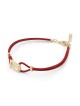 Ahava (Love) Sterling Silver and Leather Bracelet
